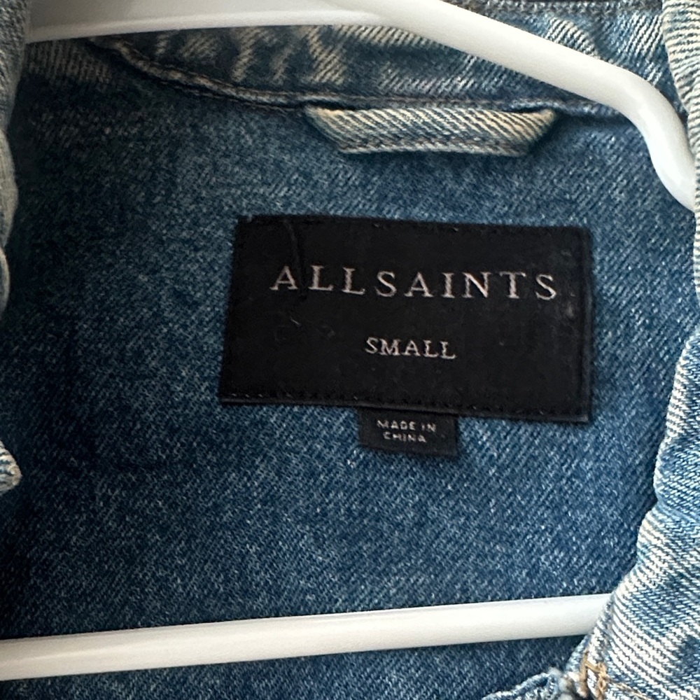 All Saints Blue Jean Jacket - Picture 2 of 3